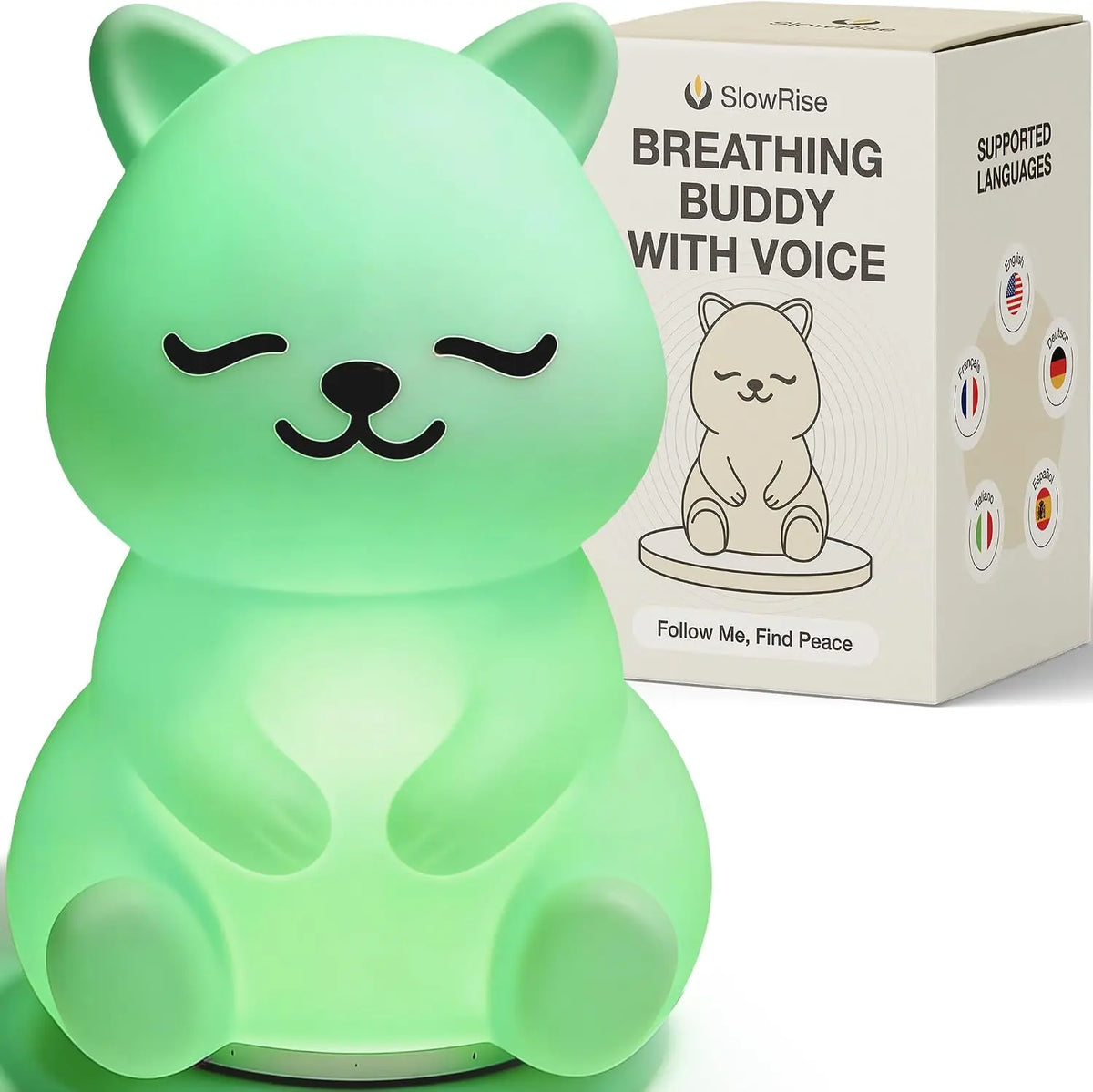Speaking Breathing Lamp - With Guided Meditation & Calming Light