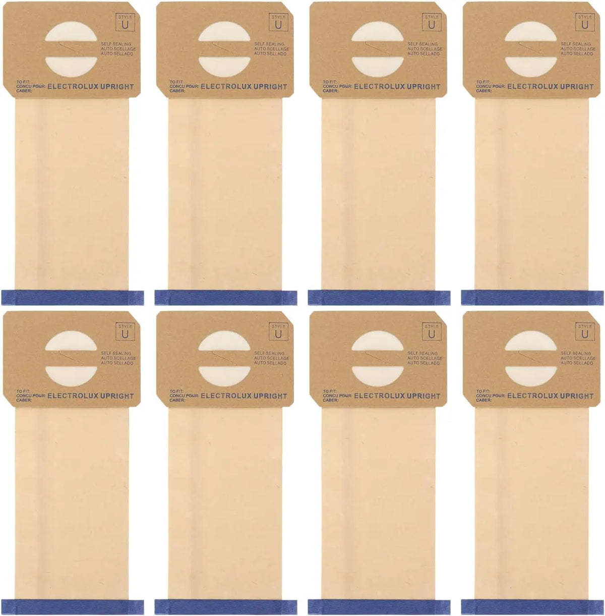 8 Pack Style U Vacuum Cleaner Bags Compatible - With Electrolux Upright Style U & Aerus Vacuums