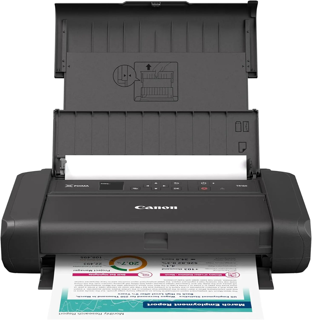 Canon - PIXMA TR160 Color Wireless Portable Printer