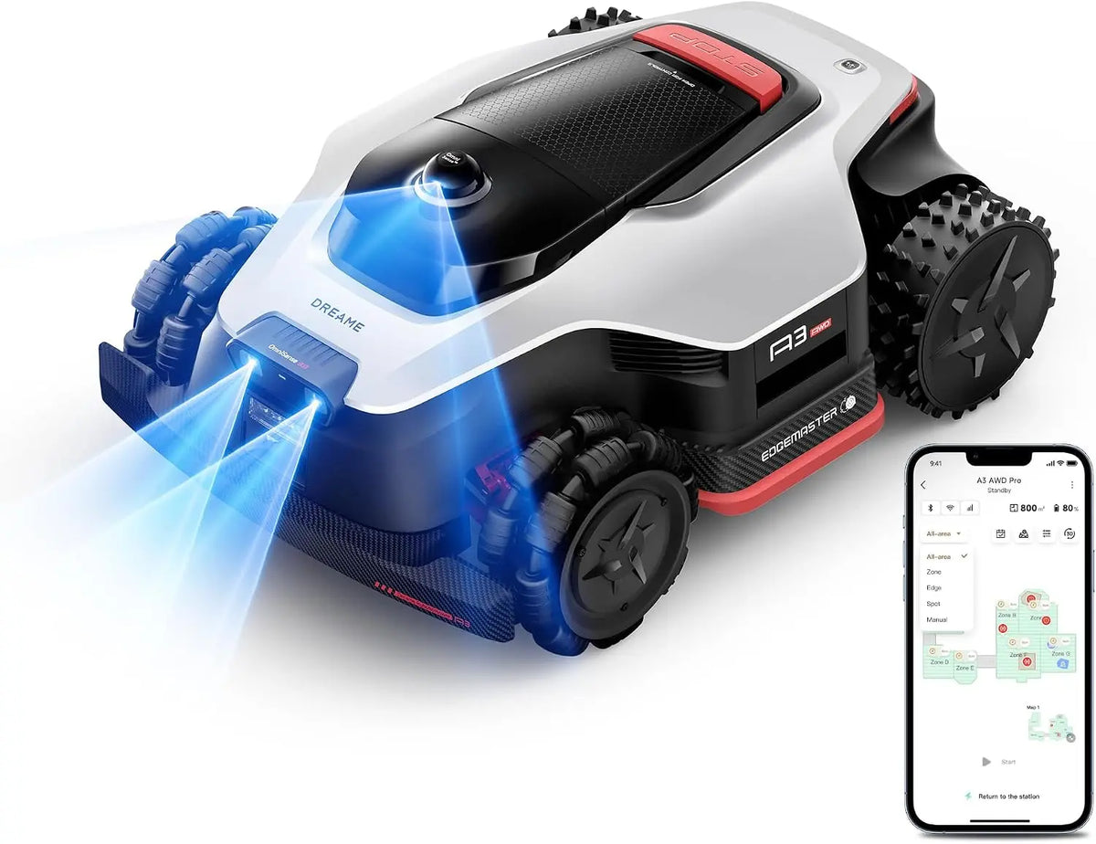 DREAME A3 AWD 1000 LiDAR Robot Lawn Mower - 45-Min Fast Charge