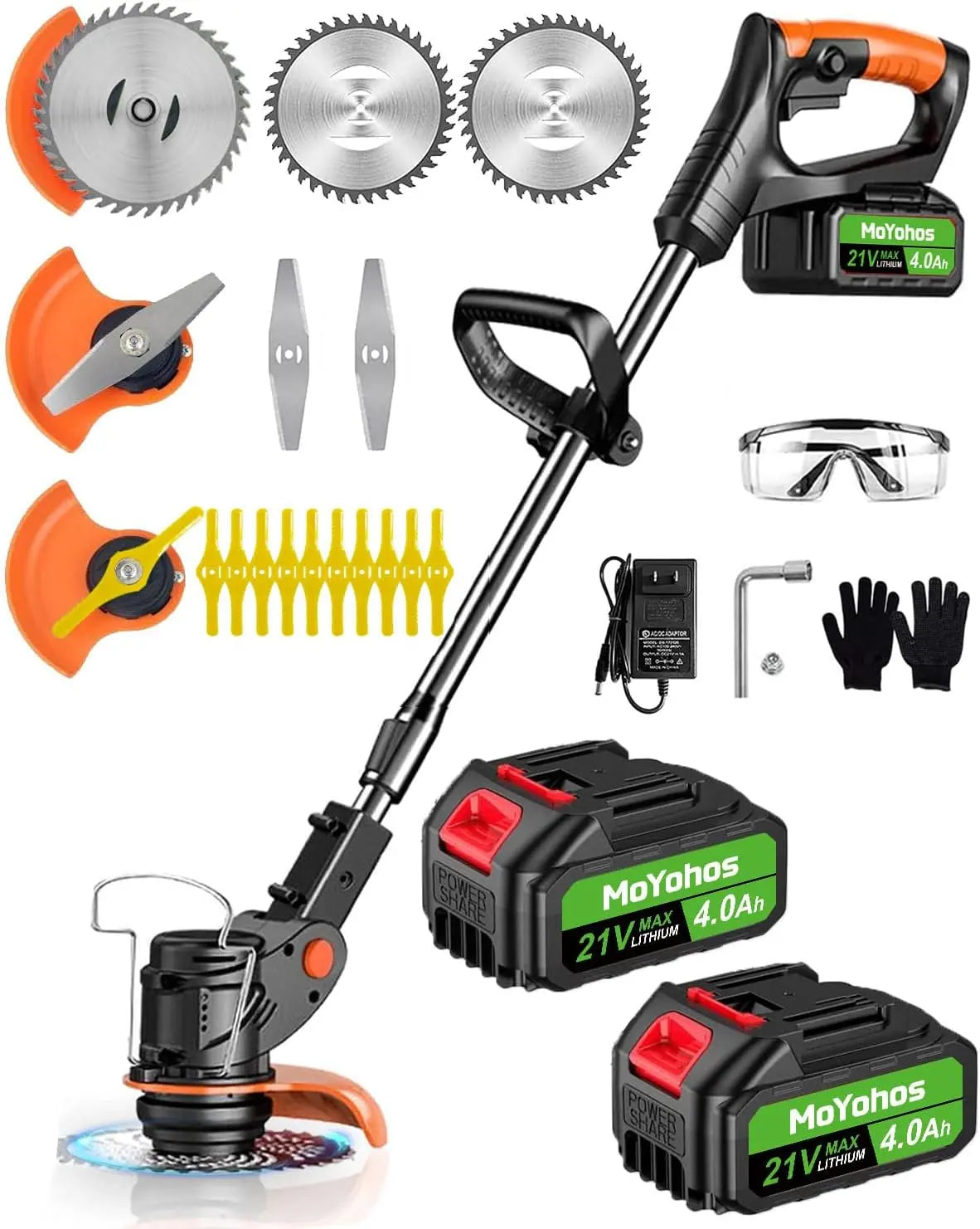 Electric Weed Wacker Cordless - 21V Weed Cordless Eater Battery Powered