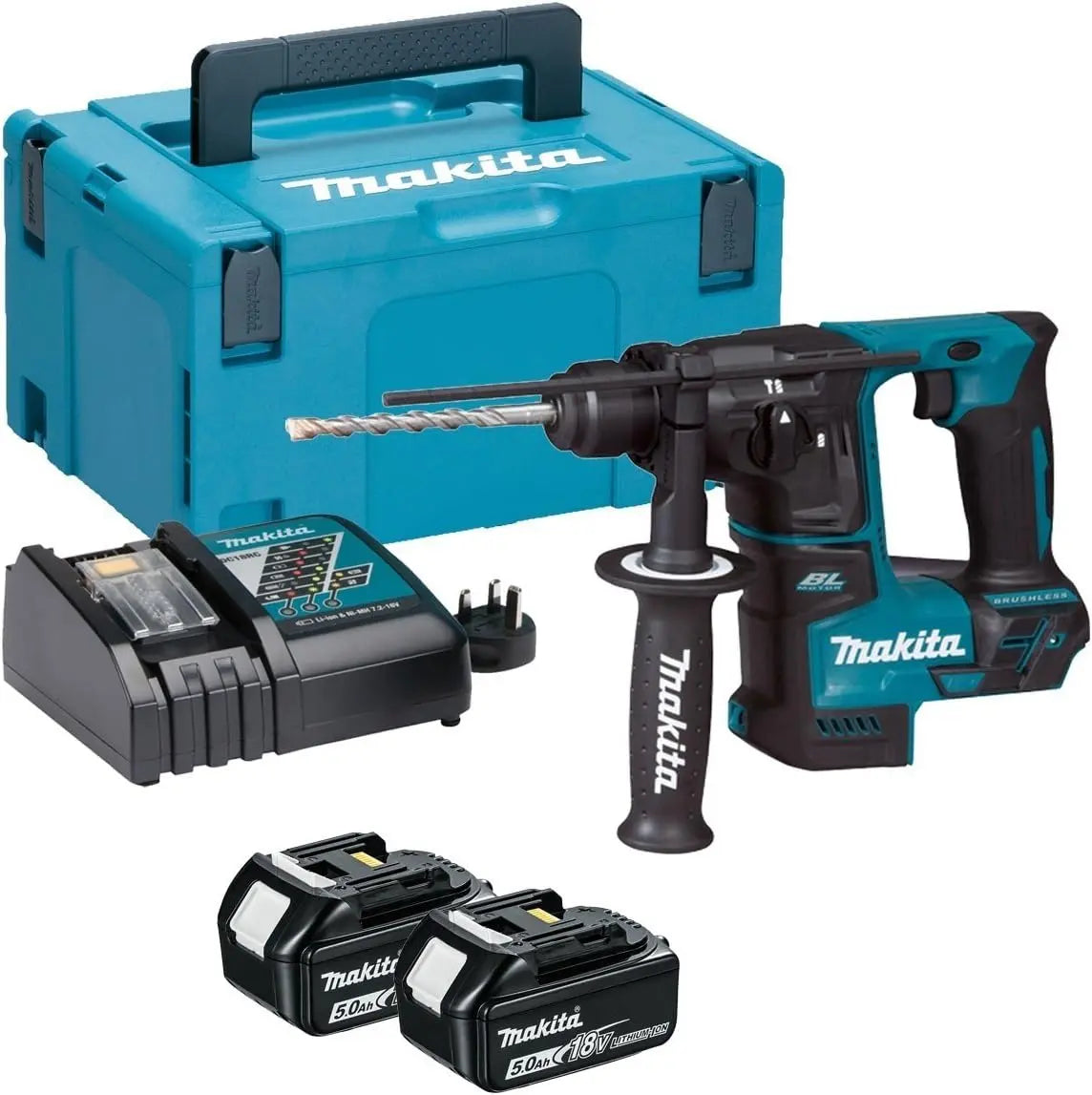 MAKITA DHR171RTJ SDS-Plus 18V LXT 1.2 J - 2 x 5.0 Ah, Perforator in MAKPAC