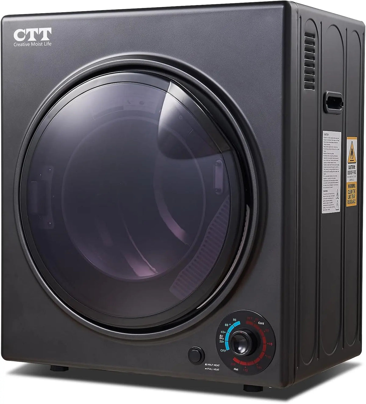 CTT 3.5 Cu. Ft. Portable Dryer for Apartments - 1500W Compact Dryer with 4 Drying Modes, 120V Electric Dryers for Laundry, Apartments, RVs, Dorms