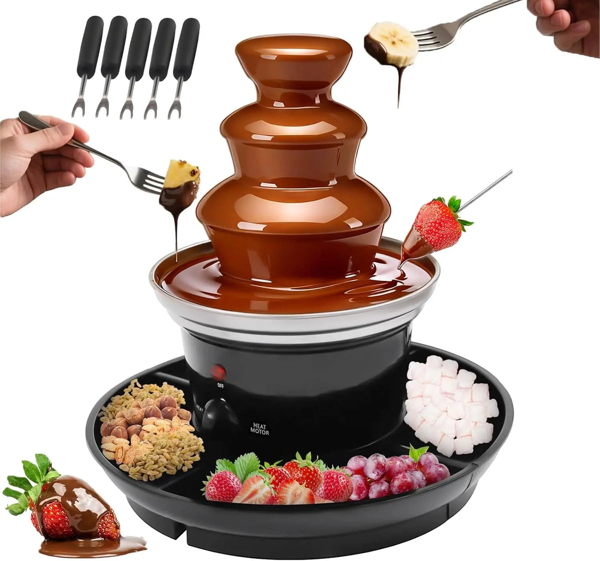 3-Tier Chocolate Fondue Fountain