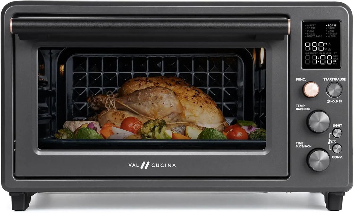 VAL CUCINA 26.3 QT Air Fryer Toaster Oven with Enamel Interior - 10-in-1