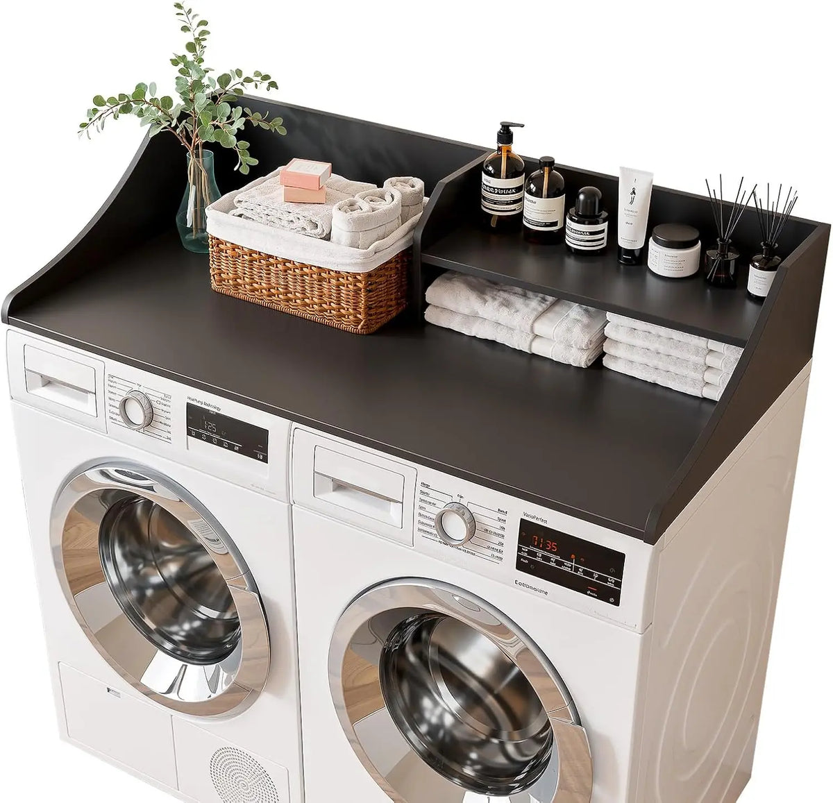 2-Tier 54 Inch Width Washer Dryer Countertop for Laundry Room Organization
