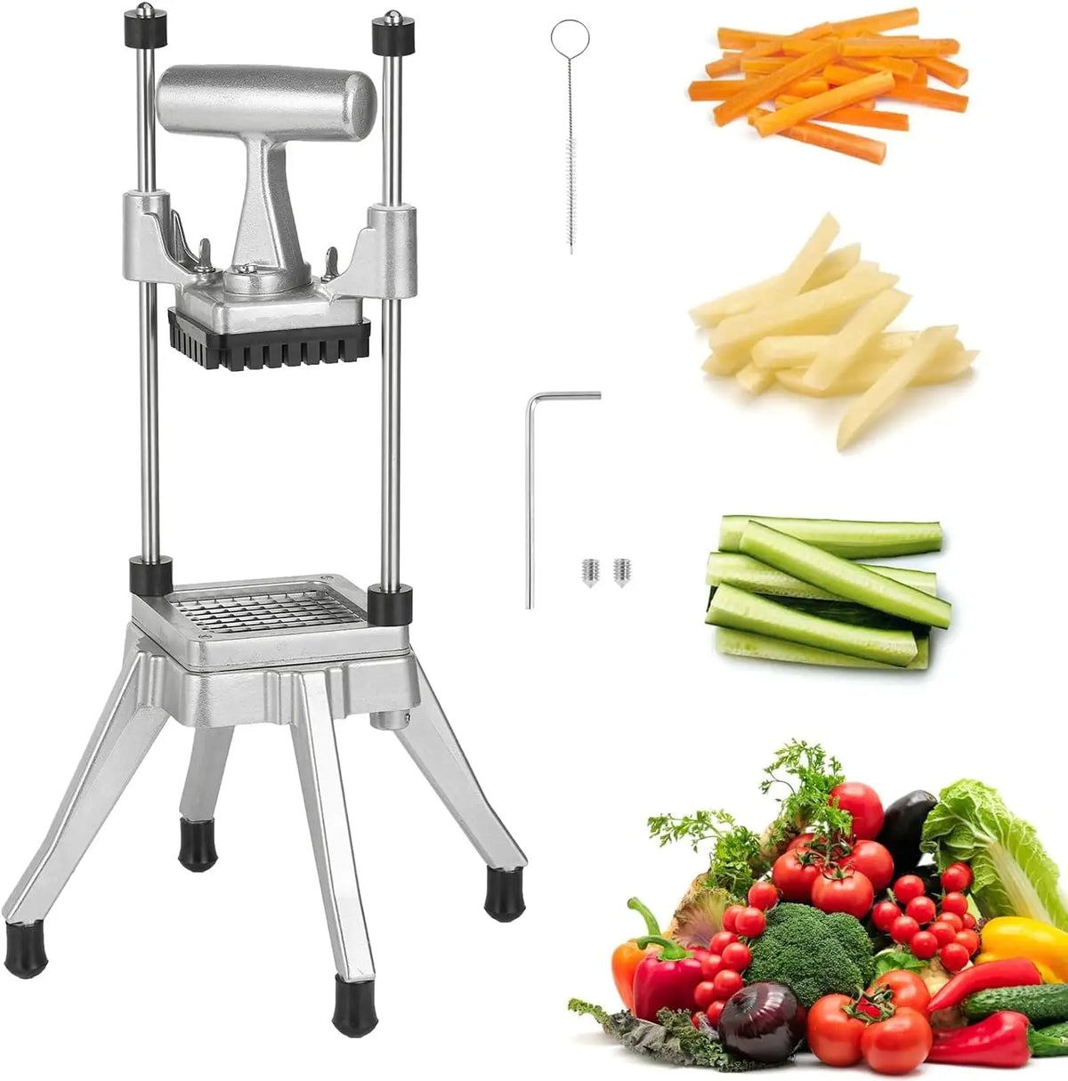 Commercial Vegetable Chopper - 1/4 Inch Stainless Steel Dicer