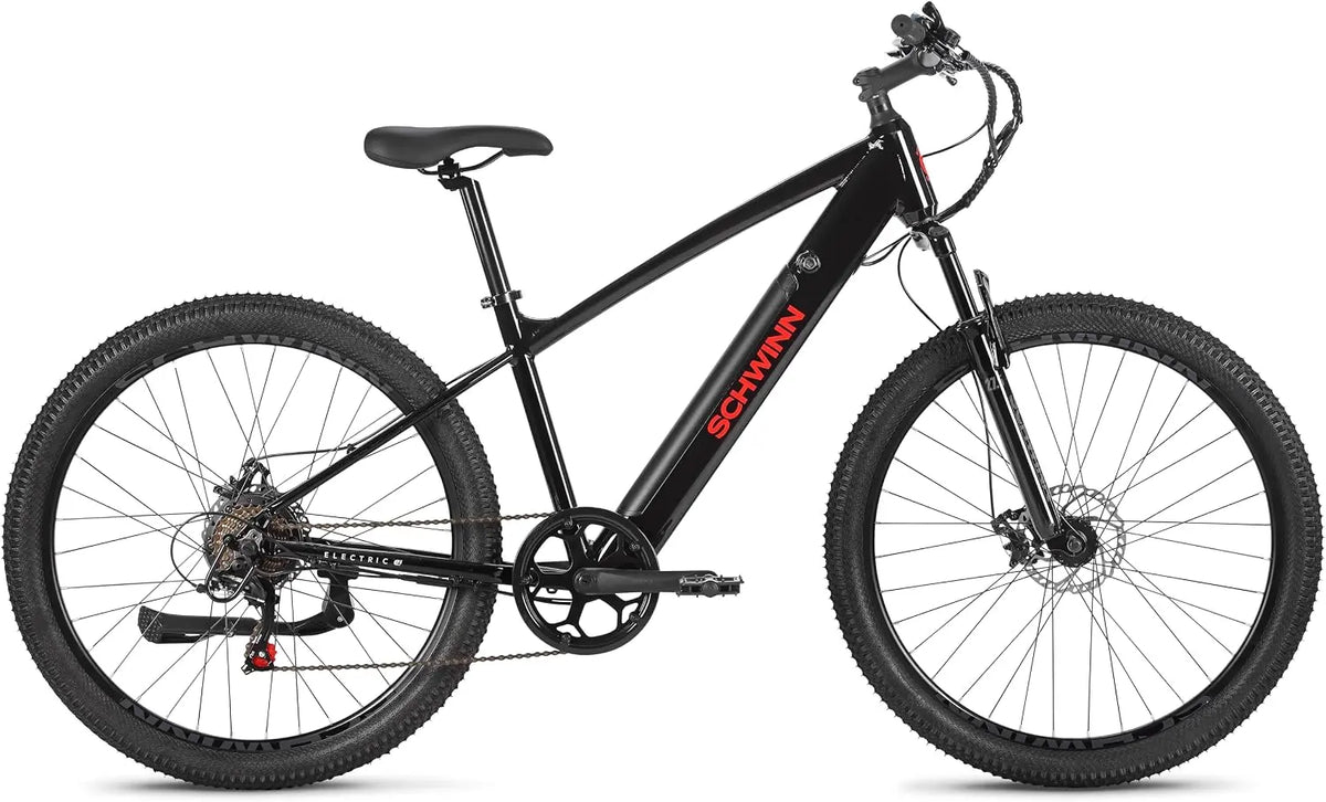 Schwinn High Timber Electric Mountain Bike - 350W Motor, 27.5 Inch Wheel, Black