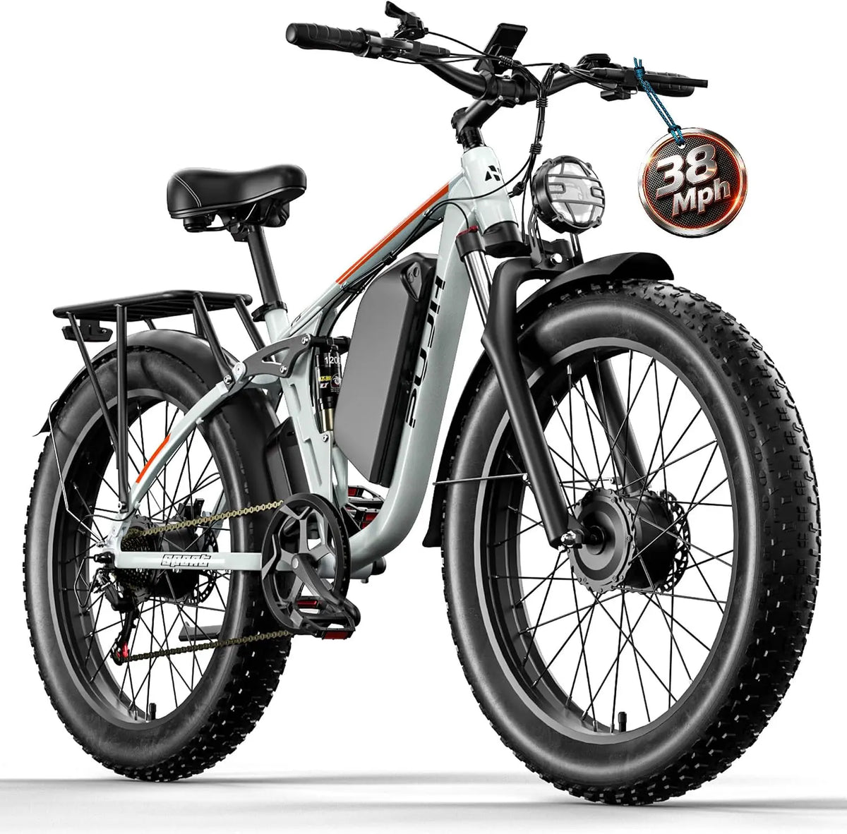 4000W Dual Motor Ebike 52V Up to 100 Miles 52V 24 Inch Fat Tire PU354