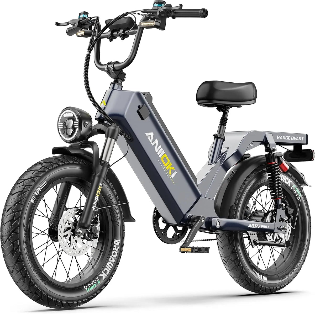 ANIIOKIBIKE eBike for Adults - AQ177 Pro Max Electric Bike, 200 Mile+ Long Range Electric City Bikes with 48v 60Ah Battery