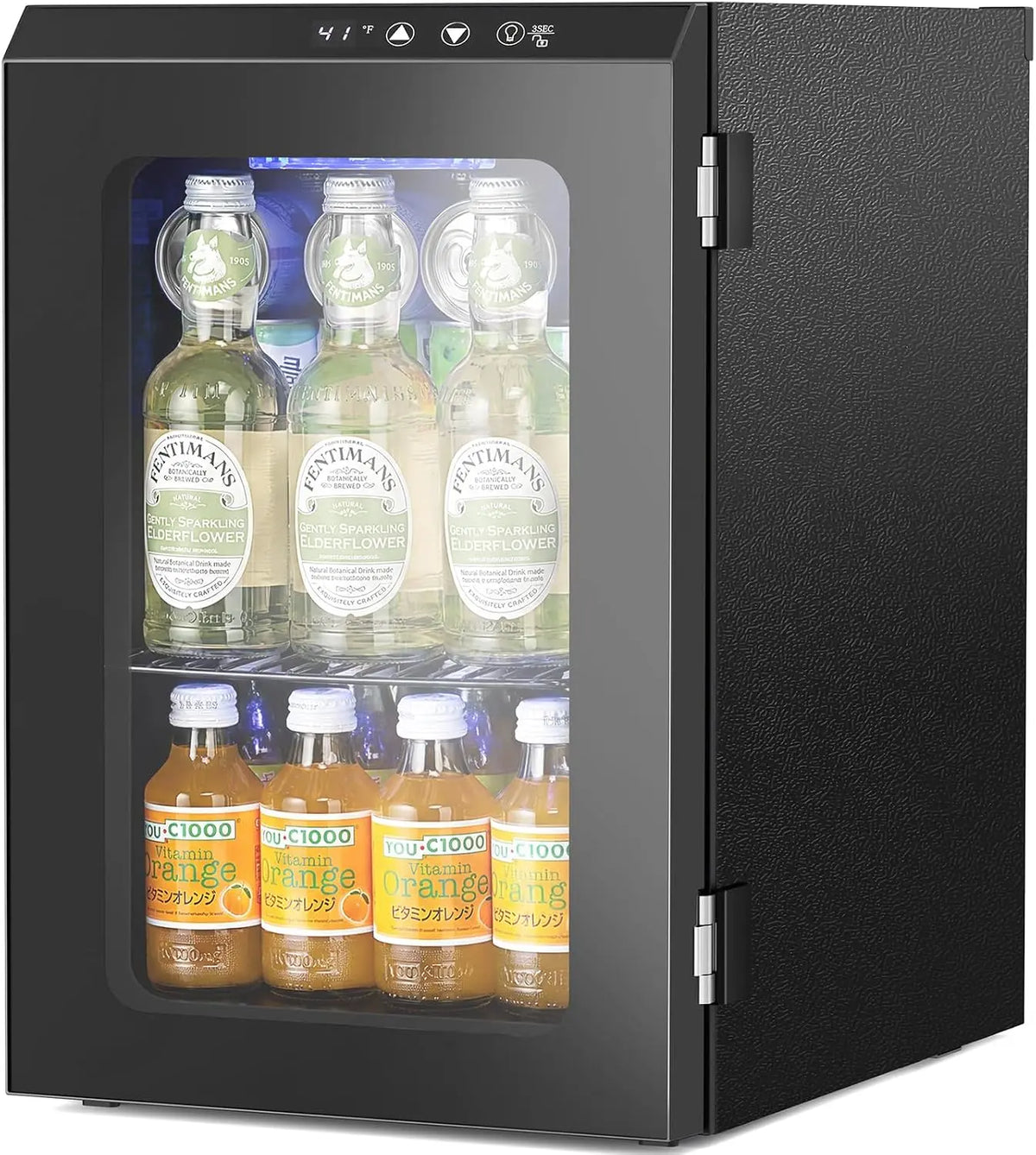 Antarctic Star 18L Mini Fridge Cooler 24Can - Beverage Refrigerator with Quiet Compressor, LED Light, 40-61 ℉