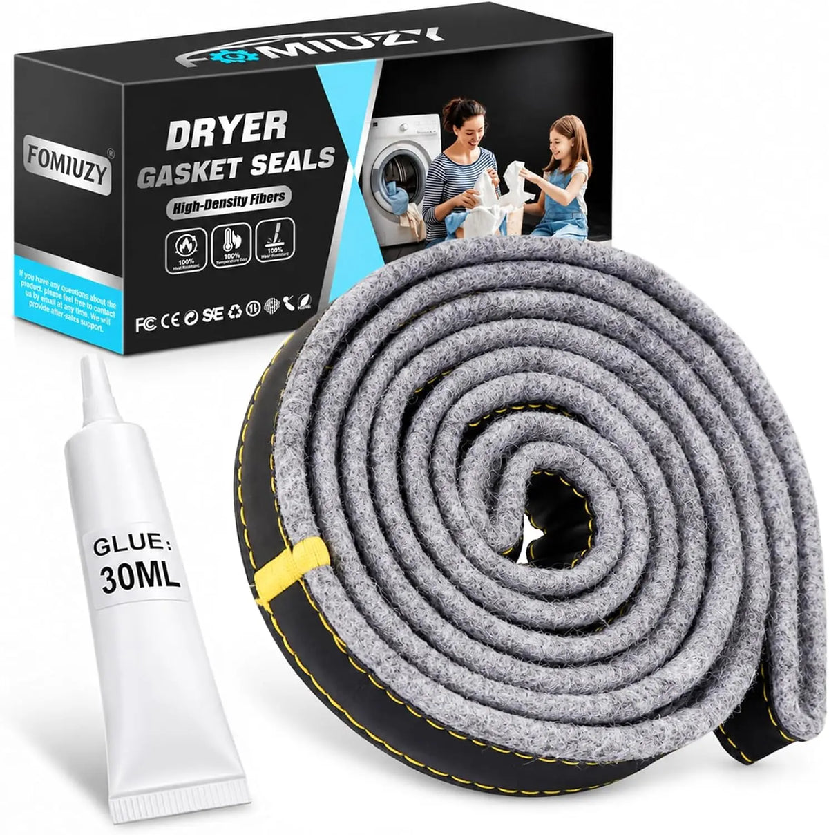 Dryer Drum Felt Gasket Seal Repair Replacement Kit DC97-07618A Fit for Samsung DV42H5200EP/A3 DV50K8600EV/A3 DV52J8700GP/A2 DV50K7500EV/A3