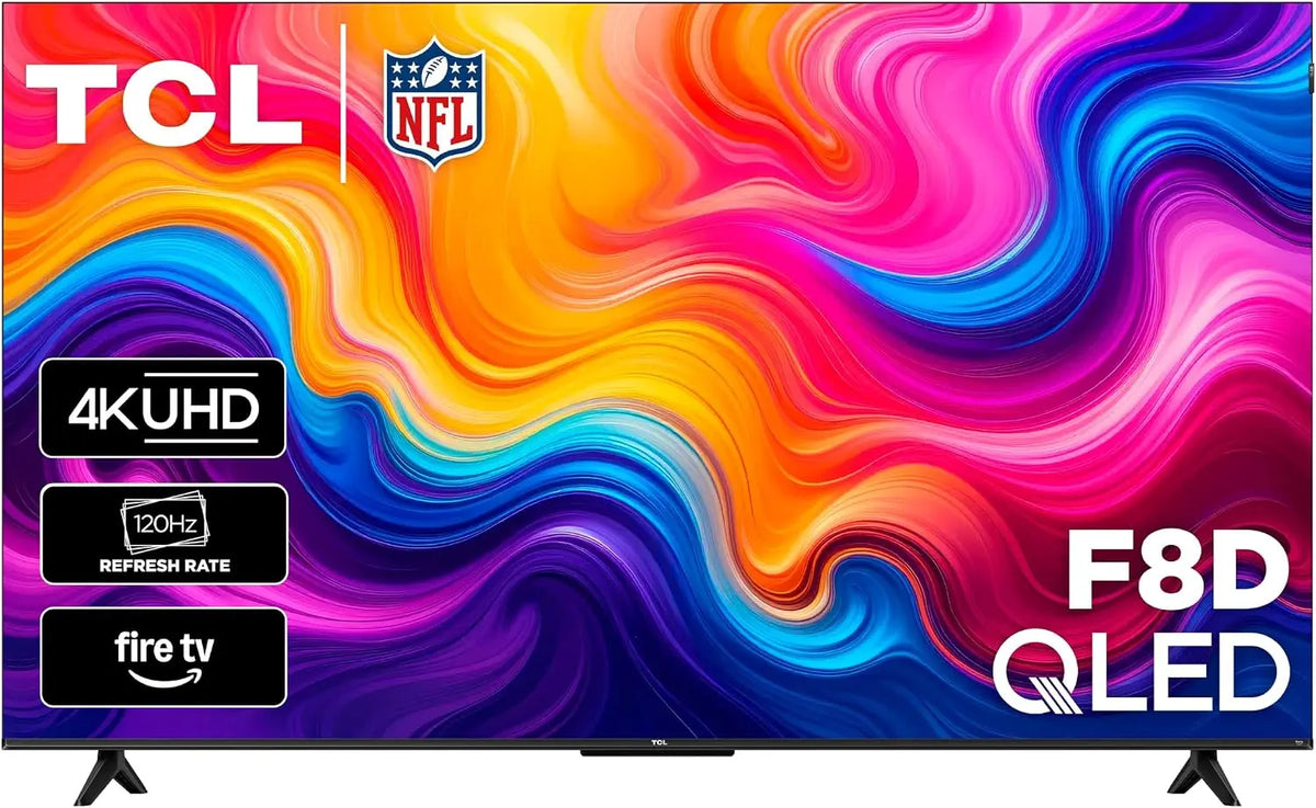TCL 50-Inch F8D Series 120Hz 4K UHD QLED Smart Fire TV - HDR, 50F8D, 2026