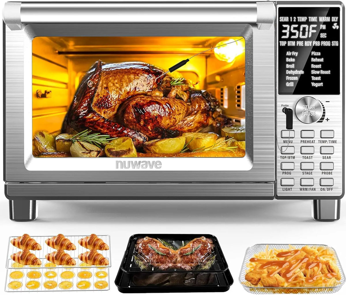Nuwave Bravo 30 QT Smart Air Fryer Toaster Oven - 2026 New Convection System