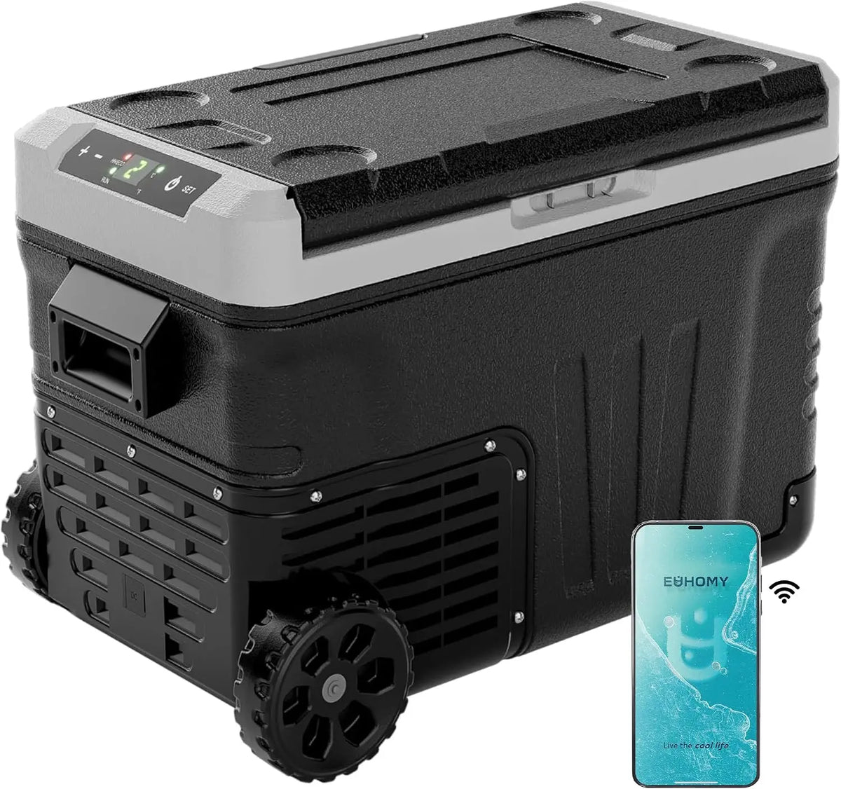 EUHOMY 37QT 12 Volt Refrigerator - 4℉~68℉ Portable Freezer, for Car
