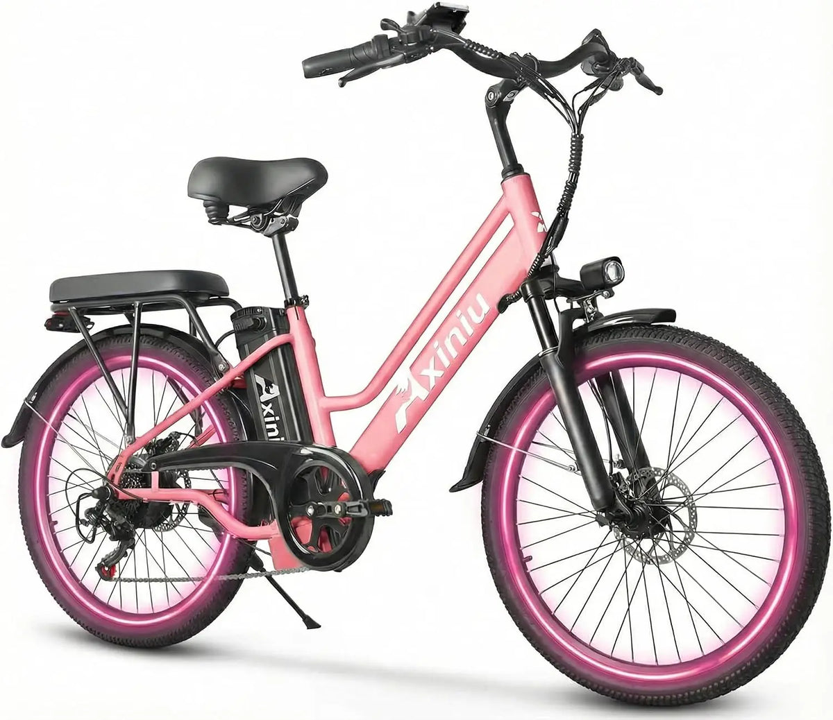 24 Inch Electric Bike for Adults - Step Through Ebike for Women, Peak 1000W Motor 22MPH, 48V 20AH Removable Battery Up to 70 Miles