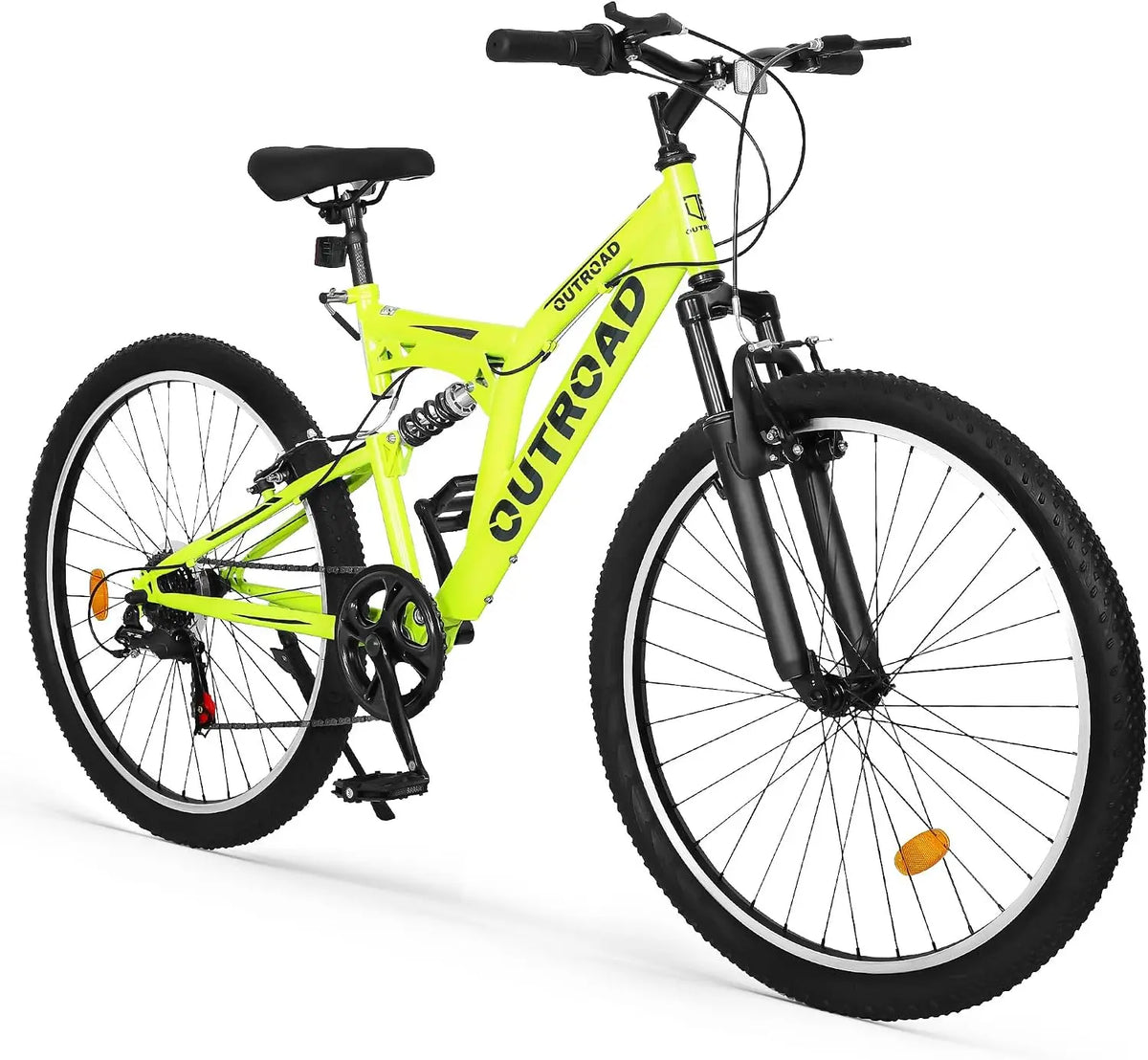 Max4out - 26 Inch 7-Speed Mountain Bike Dual Full Suspension High-Carbon Steel for Men Women Adult