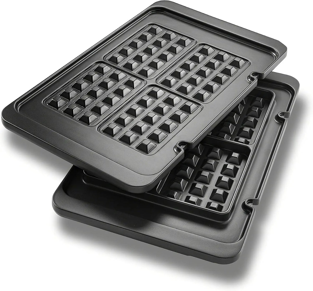 DeLonghi America DLSK152 Livenza All-Day Combination Contact Grill & Open Barbecue Waffle Plates - Black