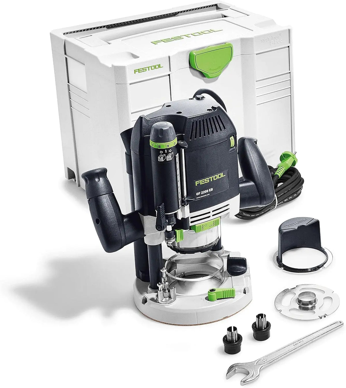 Festool OF 2200 EB-Plus Milling Machine - Fixed Base, 2200W, 10000-22000 min-1, 6-12 mm, 574349