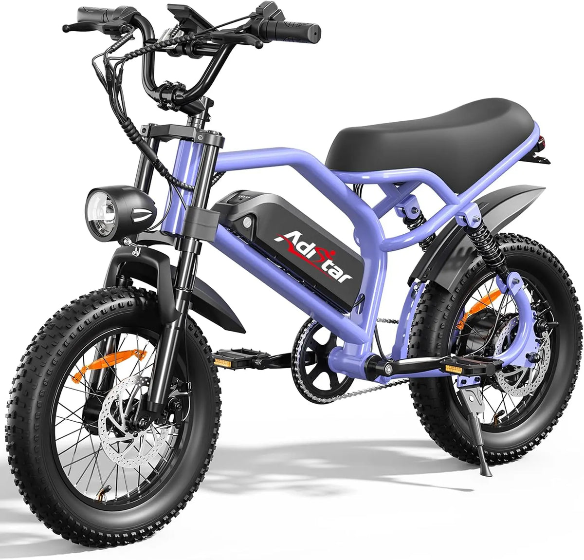 ADISTAR 16 Inch Electric Bike - Peak 1500W, 65 Miles Range, 748.8Wh