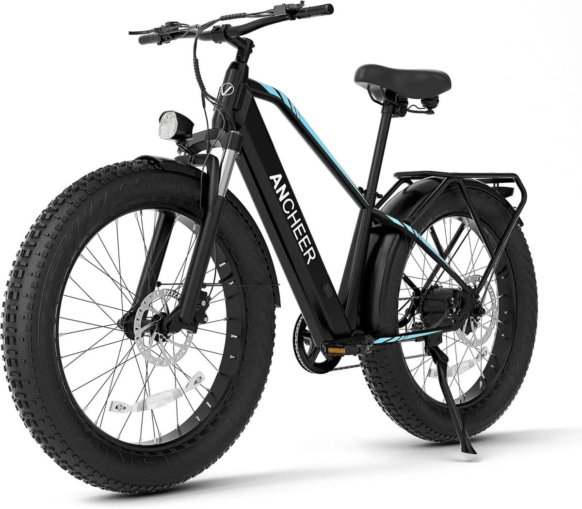 ANCHEER 26 Inch Electric Bike for Adults - 60 Miles Range, 80Nm Max Torque, 48V 15Ah Built-in Battery, 3A Fast Charging, 7 Speed Commuter Ebike
