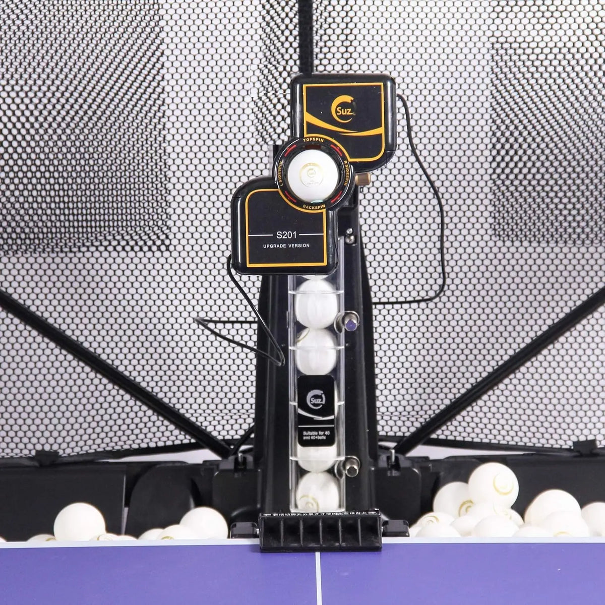 Suz S201 Table Tennis Robot - With Machine Recycling net and 200 Balls