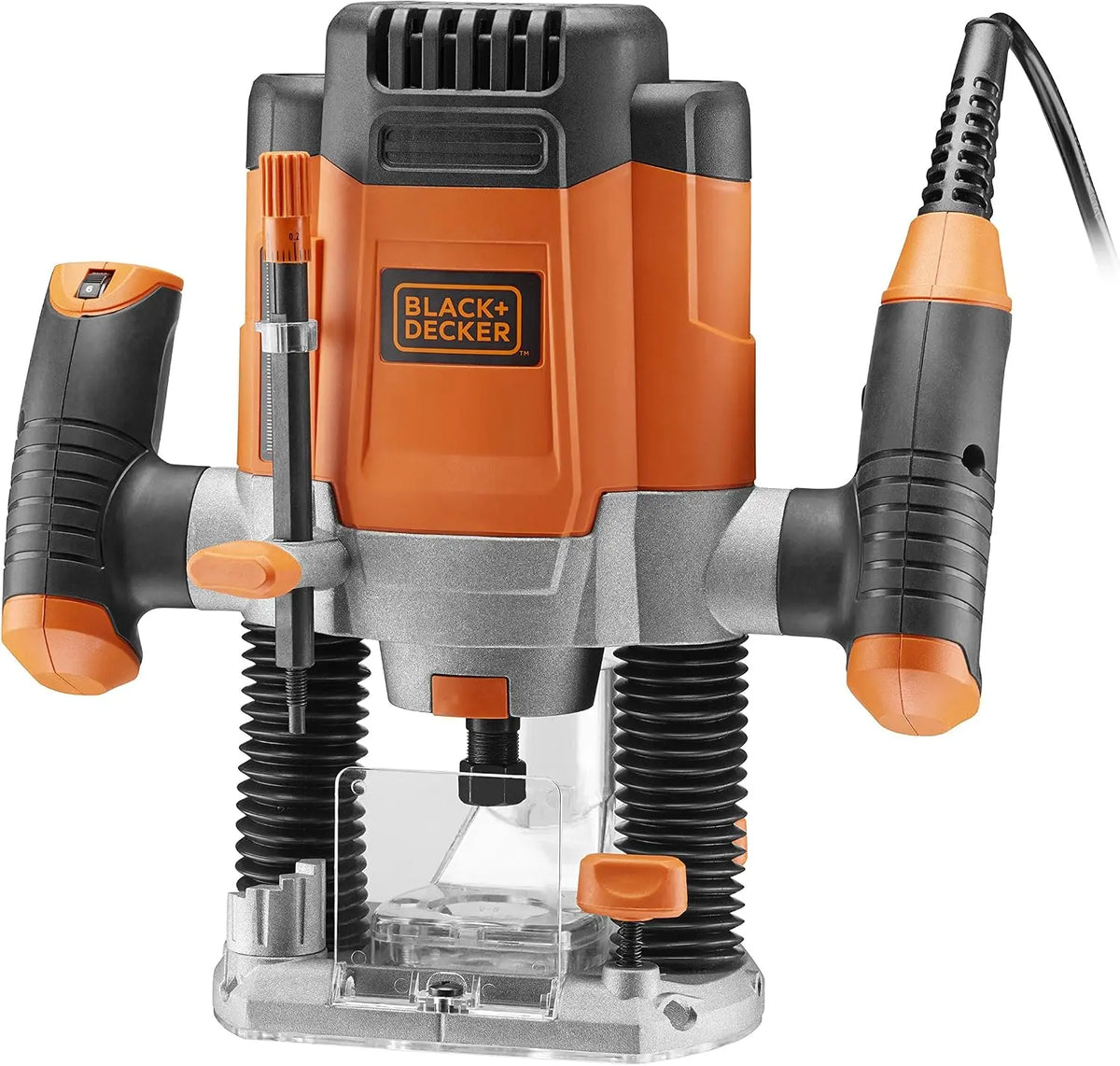 BLACK + DECKER KW1200EKA-QS KW1200EKA-QS-1.2000W Milling Machine with Accessories and case - 1200 W, Orange