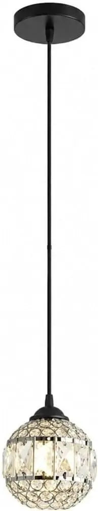 Modern Glass Globe Pendant Light - Black