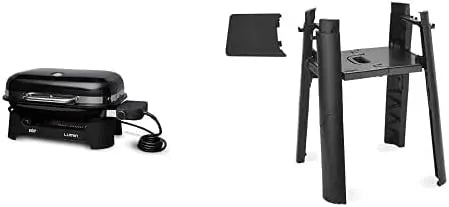 Weber Lumin Compact Electric Grill - Black, with Lumin Compact Stand