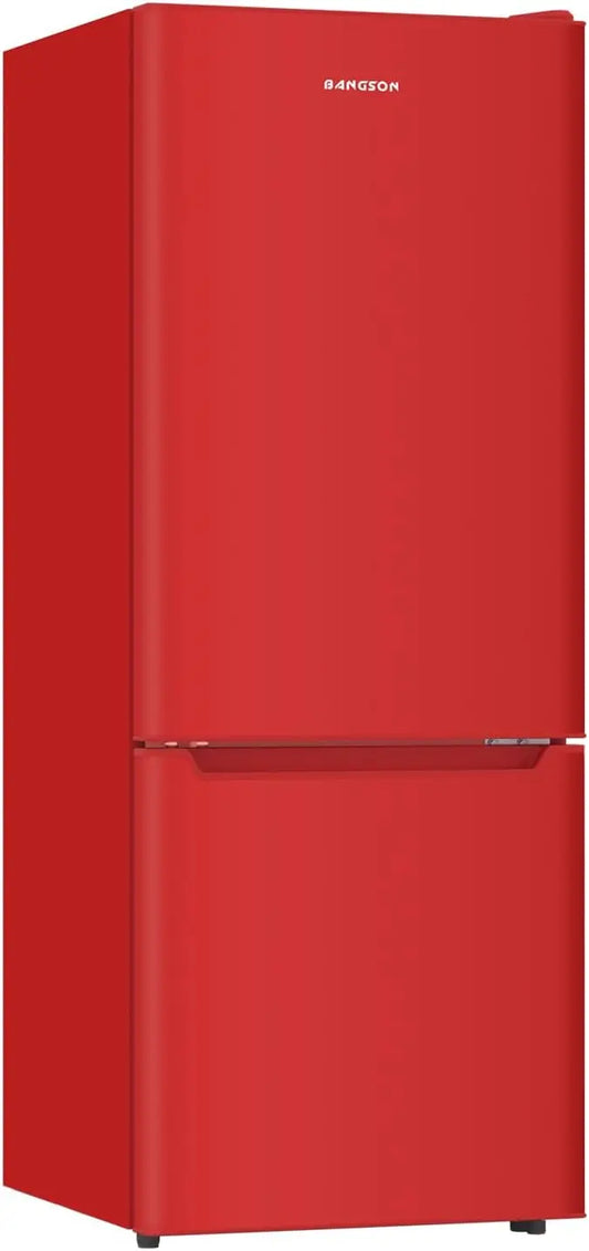 BANGSON Apartment 7.1 Cu. Ft. Refrigerator with Bottom Freezer Red