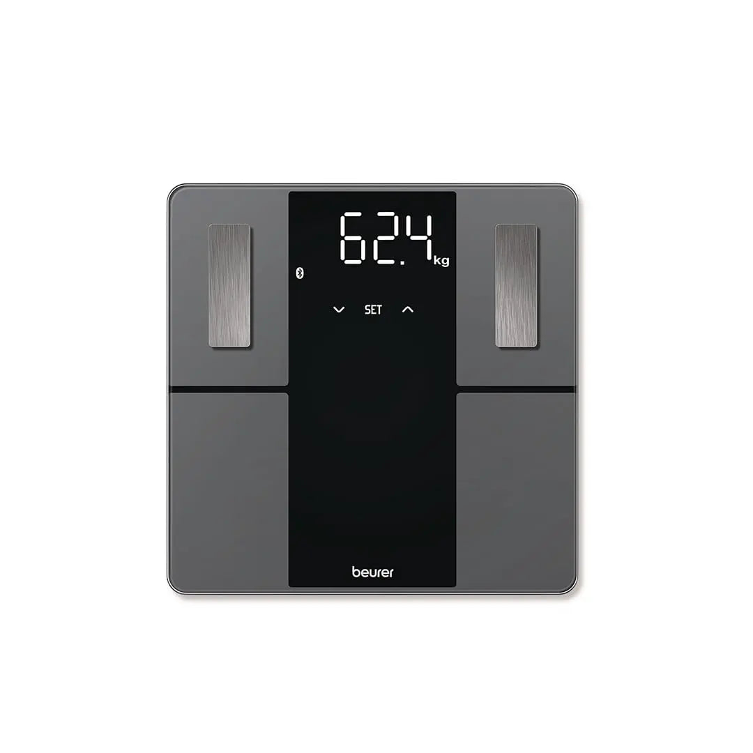 Beurer BF500 Smart Body Analysis Scale with Bluetooth & App - Accurate Digital Diagnostic Scale Measures Body Fat, Muscle Mass, Caloric Needs, 396 lbs