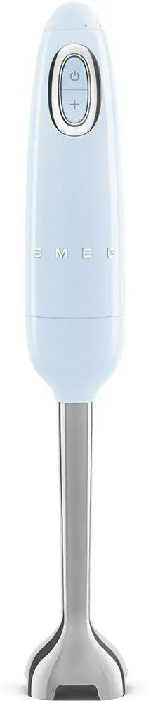SMEG Handheld Immersion Blender 5 Speeds - Turbo Boost Stainless Steel Blades Nonslip Ergonomic Handle HBF11PBUS Pastel Blue