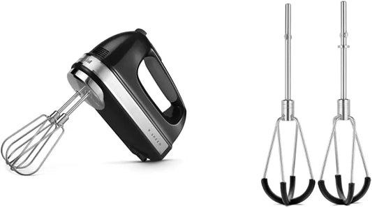 KitchenAid 9-Speed Digital Hand Mixer - With Turbo Beater II Accessories and Pro Whisk - Onyx Black