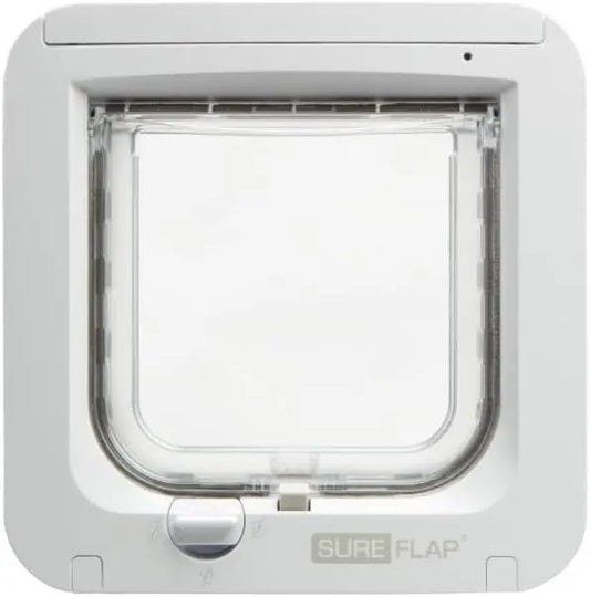 SureFlap - Sure Petcare Microchip Cat Flap, White, Scans Pet's ID on Entry, Check Your Cat's Size, Flap Opening is 4 3/4 Inch, H, by 5 5/8 Inch, W