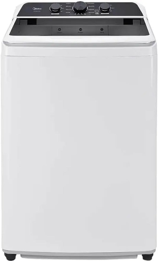 Midea MLTW41A1BWW - 4.1 Cf Top Load Washer Agitator Stainless Tub