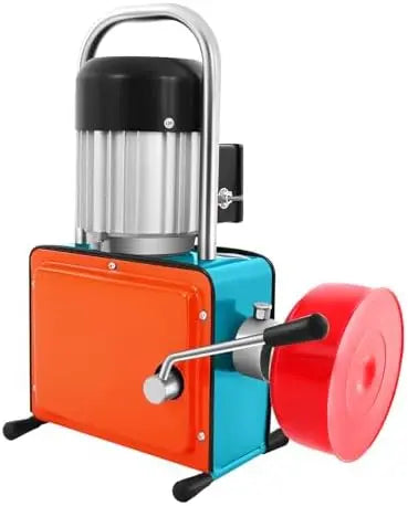 220v Pipe Cleaning Machine - 1000W Electric Drain Cleaner for 20-150mm Pipes, 17.5m Cleaning Length, Spiral Cleaner for Sewer