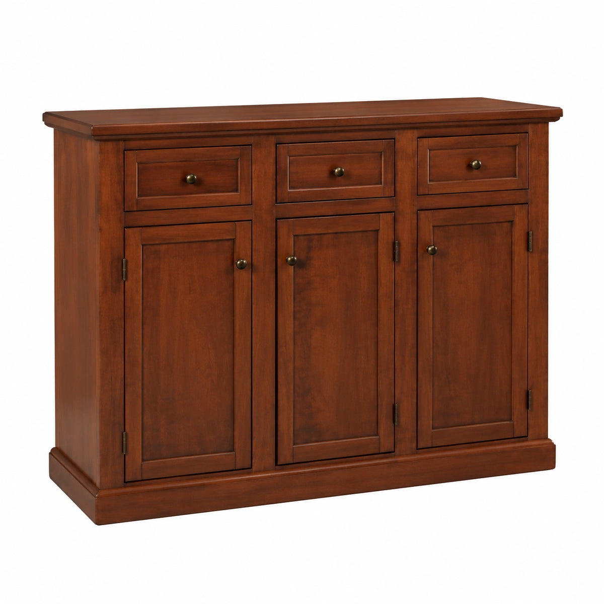 Madia Buffet in Legno Noce Scuro con 3 Cassetti e 3 Ante Stile Classico
