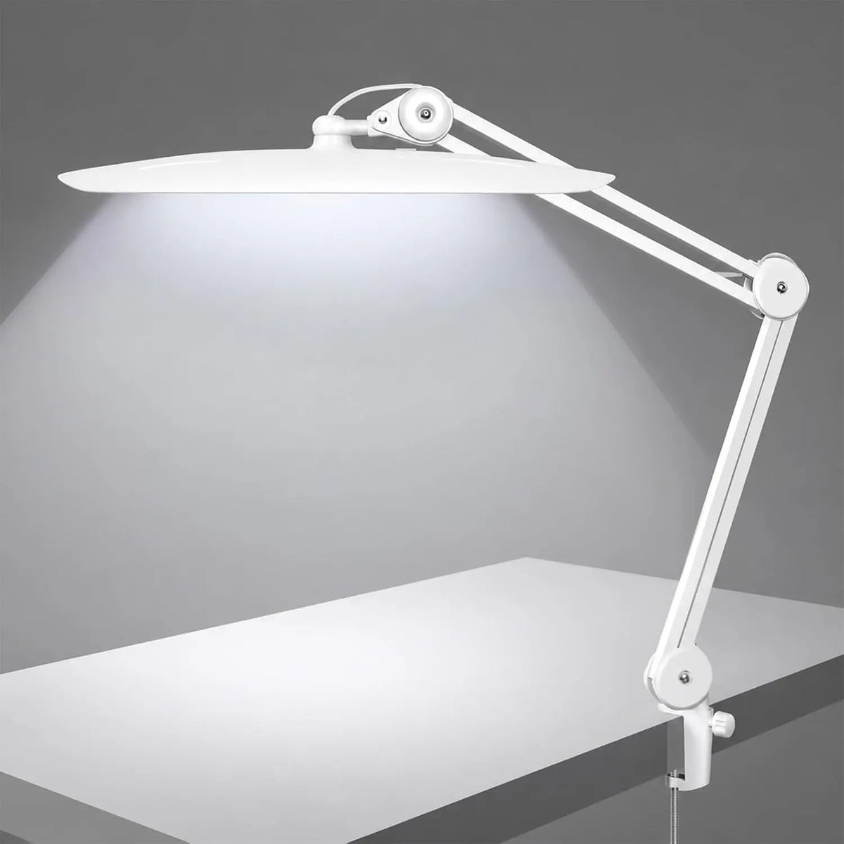 3500 Lumen Nail Desk Lamp - 38W Nail Tech Light Dimmable Task Lamp for Home Office Beauty Salon Workbench, Shadowless Nail Desk Light