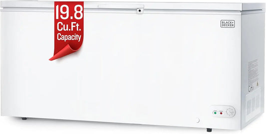 BLACK+DECKER 19.8 Cu. Ft. Chest Freezer - R600a Refrigerant, BCF1980E, White