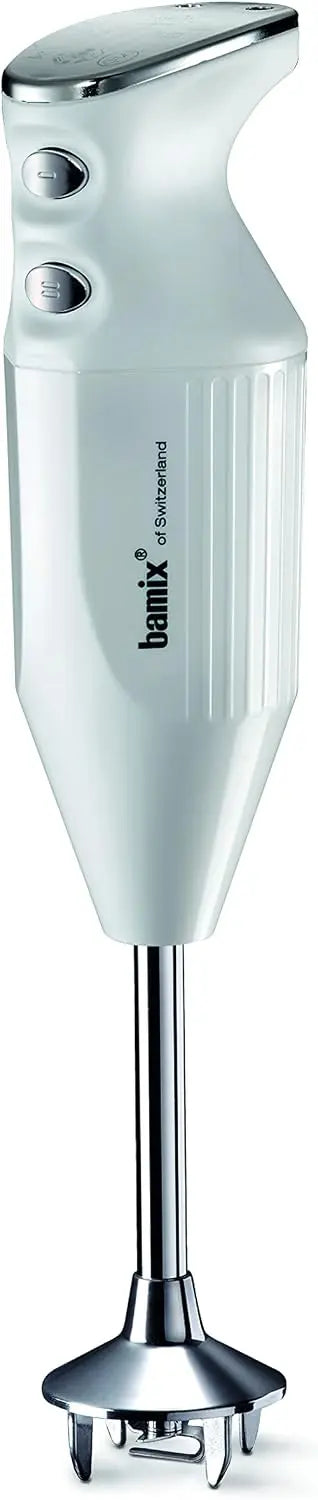 Bamix M150 DeLuxe Immersion Hand Blender - Light Gray, 3 Stainless Steel Interchangeable Blades, 50W 120V 60Hz with US-plug, Includes 3 Blades