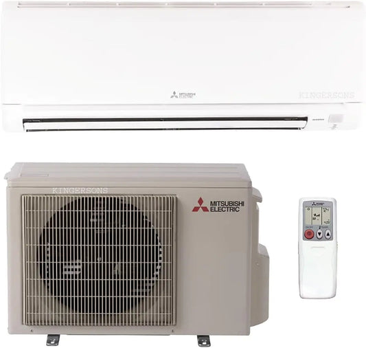 Mitsubishi 18 - 000 BTU SEER 22.5 Wall Mount Ductless Mini-Split Inverter Cool & Heat Pump System 1.5 Ton Energy Efficient ~ NEW System