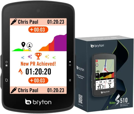 Bryton Rider S510 2.8 Inch Color LCD Touchscreen GPS Bike/Cycling Computer - Offline USA Map, Compatible with Bike Radar, 30hrs Long Battery Life