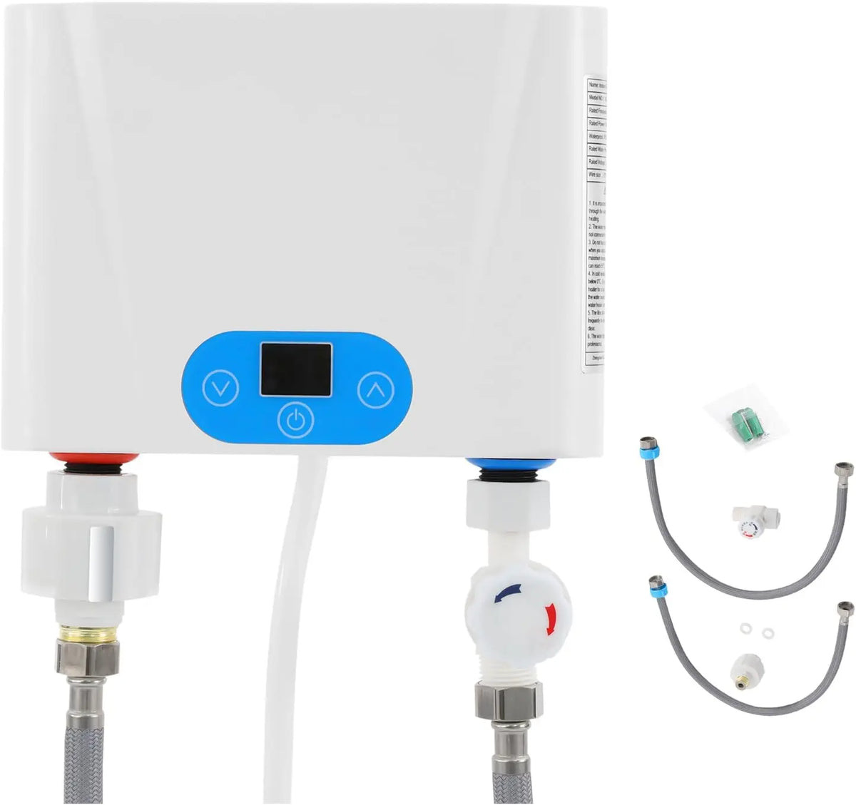 220V 5.5KW Mini Electric Tankless Water Heater - Instant Hot Water Heater with Touch Control