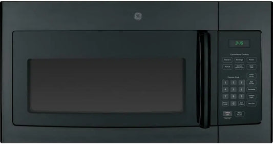 GE JVM3160DFBB 30 Inch Over-the-Range Microwave Oven with 1.6 Cu. Ft. Capacity in Black