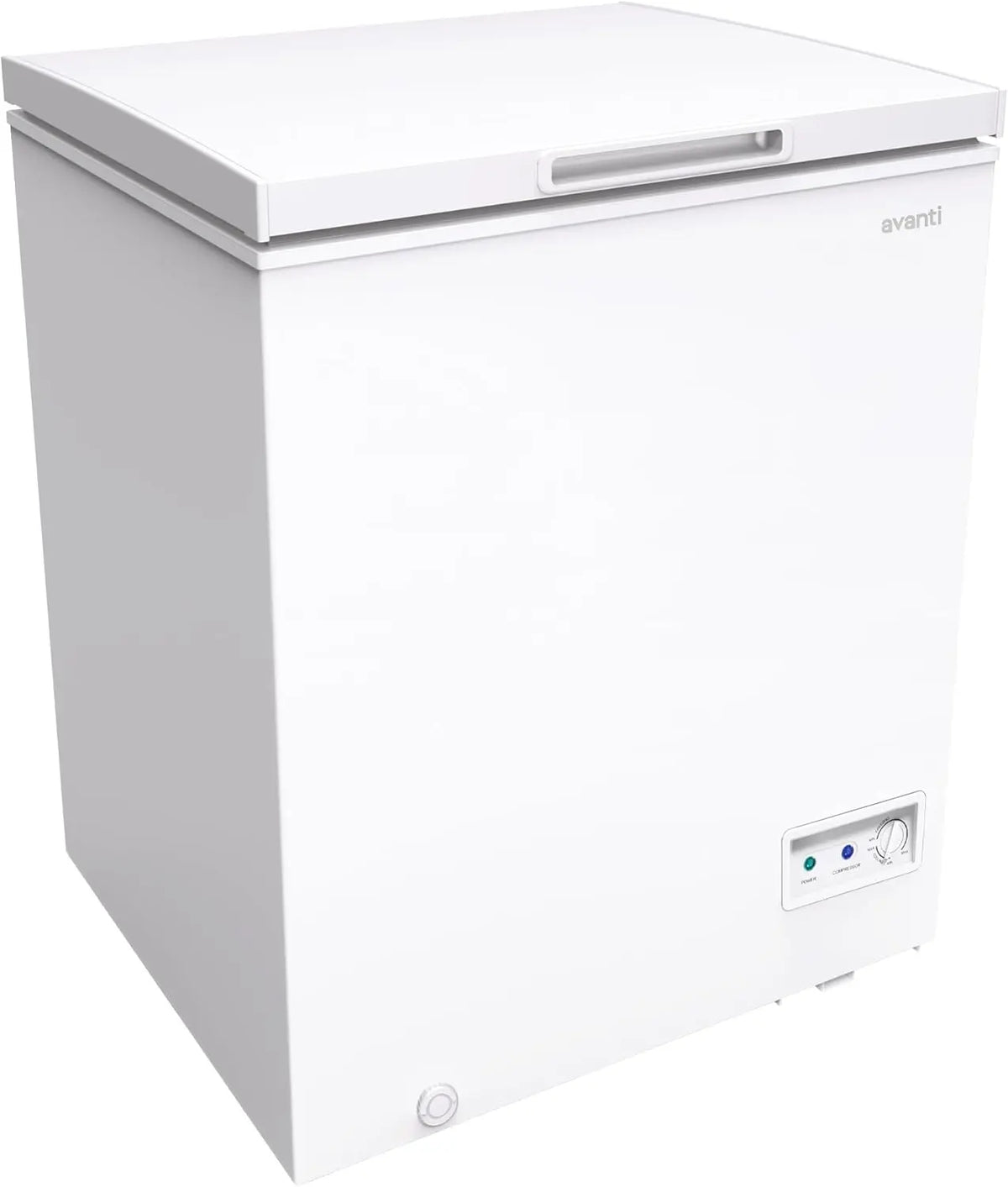 Avanti 5.0 Cu. Ft. Garage Ready Chest Freezer with Removable Storage Basket - External Temperature Control, Manual Defrost, Power Indicator Light