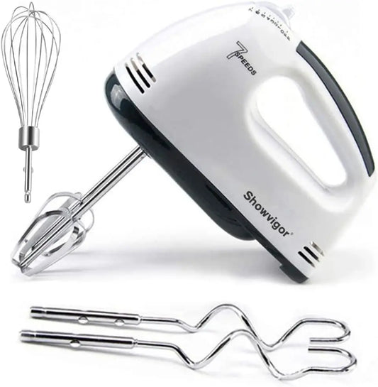 Showvigor Electric Hand mixer - 7 Adjustable Speed 180W Handheld Mixer Electric Whisk with 5 Stainless Steel Accessories