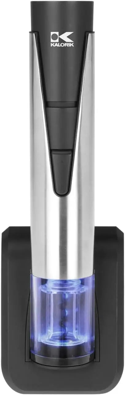 Kalorik Electric Wine Opener and Preserver Includes 2-in-1 Bottle Opener and Preserver Wine Pourer and 2 Stoppers Foil Cutter and Charging Base