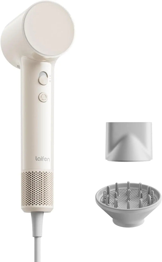 Laifen Air Hair Dryer with Diffuser - High-Speed Ionic Blow Dryers for Curly Hair, Compact Design for Home and Travel, Mini Hairdryer for Women