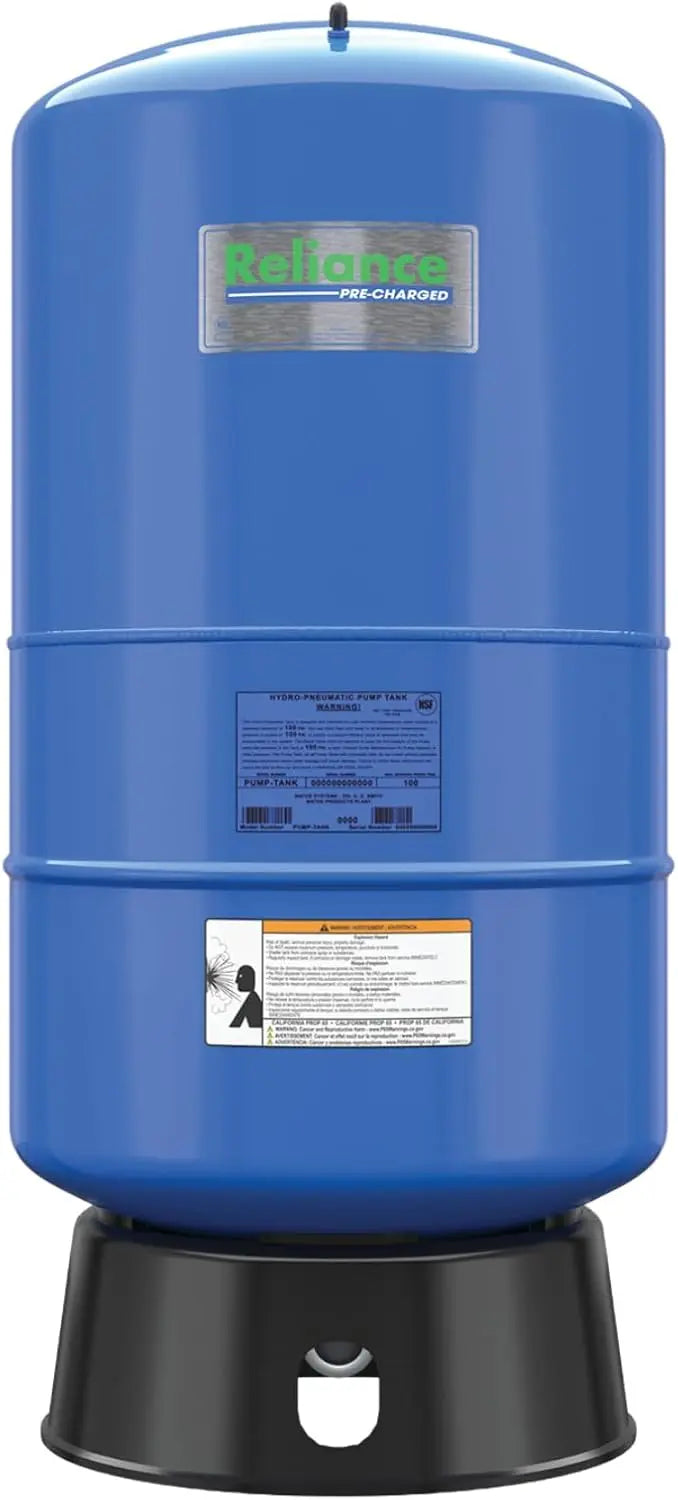 Reliance Pressure Tank - Pre-Charged, Free-Standing, Butyl Diaphragm, 20 Gal, 32.75 In, Steel