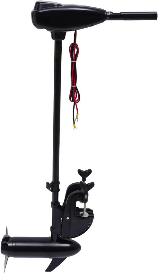 80lbs Thrust 8 Speed Electric Outboard Trolling Motor with Adjustable Handle - Wooden Boats, Fishing Boats